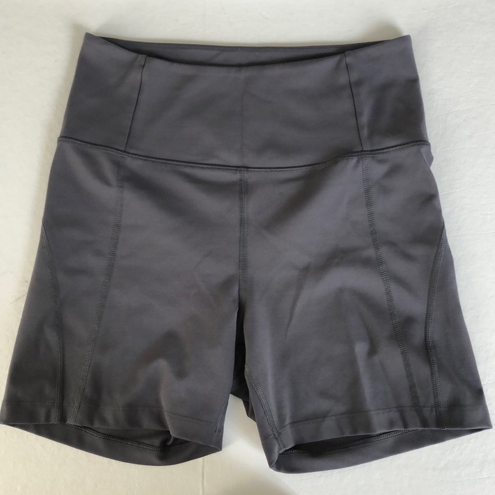Girlfriend Collective High Rise Run Short Gray